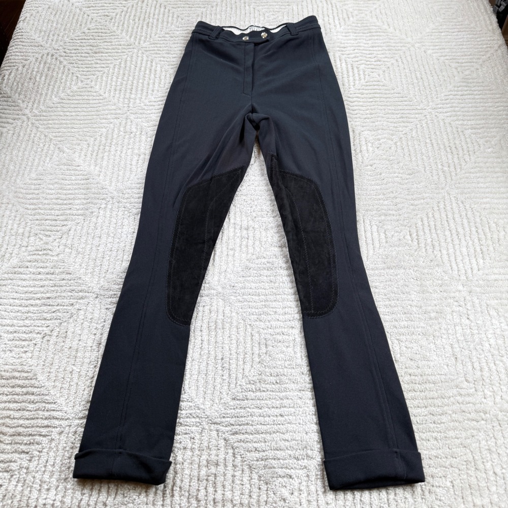Thalian Equestrian Riding Breeches Women 26R Black Horseback Pants VTG 80s USA